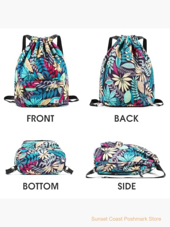 Waterproof Nylon Drawstring Backpack Gym Sports Travel Bag main image 7